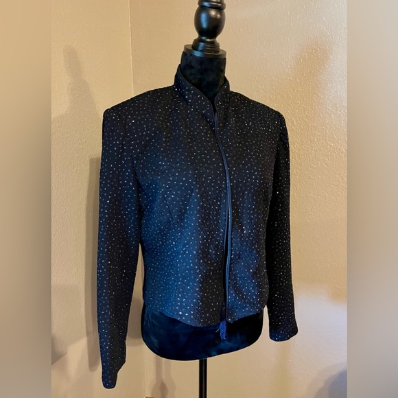 Jessica Howard Jacket Royal Blue with Black Size 14 - Picture 7 of 12